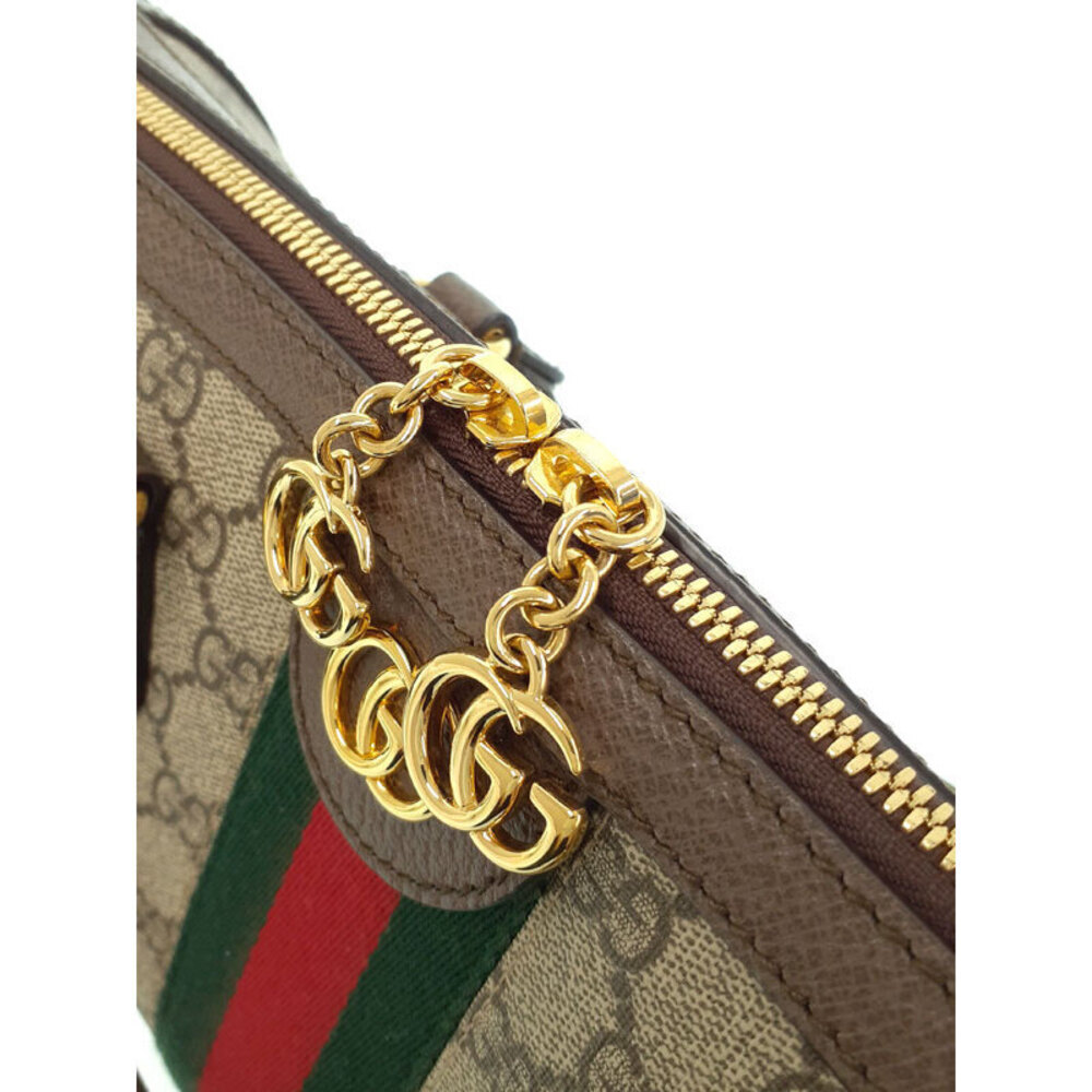 Gucci GG Handle Boston Bag Top Ophidia Leather beige brown Supreme GG - Picture 4 of 9